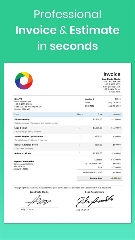 Invoice and billing app free. Invoice manager & organizer app . Bookipi is the best all-in-one invoice organizer and manager app. All of your invoices and related sales documents are securely stored in one spot. Our invoice record-keeping app makes it easy to search for invoices by invoice number, payment date and client. 