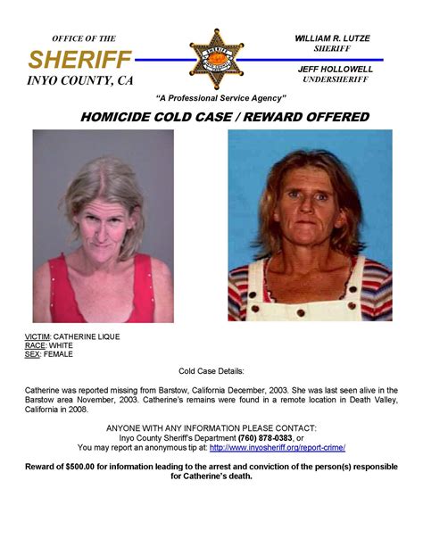 Inyo county sheriff crime graphics. Search Leads to Arrest on Felony Warrant in Inyo County. "Today at approximately 7:30am Inyo County Sheriff's Office and Mineral County Sheriff's Office out of Nevada, served a search warrant on the 400 block of PaHa in Bishop. While approaching the residence a dog charged the deputies and began to attack one of the Sheriff's canines. 