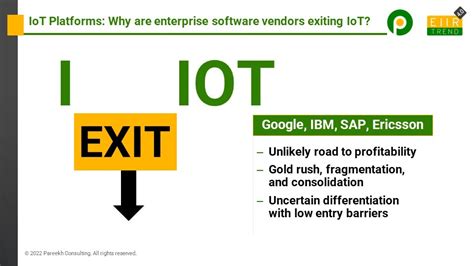 IoT Platforms: Why are enterprise software vendors exiting IoT?