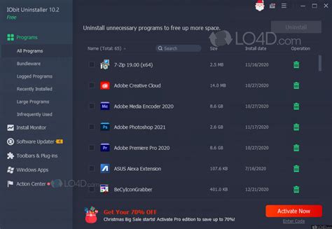 Iobit uninstaller.  Free and fast scan PC for any malware and virus.  ...