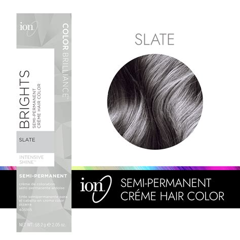 Slate , Ion Color Brilliance Brights Semi-Permanent Creme Hair Color (