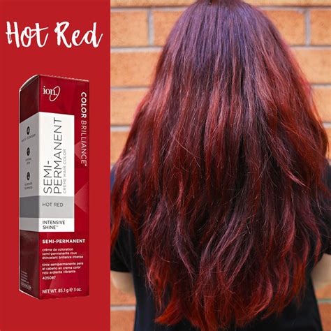 Ion red hair color. The Color Brilliance Permanent Liquid Hair Color pallet consists of luxurious shades with advanced ionic technology that utilizes pure ionic micro pigments for deeper more intense color deposit. Ionic wheat germ protein nourishing botanical extracts and low ammonia help ion Color Brilliance penetrate the cuticle layer of the hair and lodge in ... 
