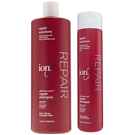 Ion repair shampoo. For each shampoo, leave the product on the hair for at least 30 seconds prior to rinsing. (Focus on cleansing the hair, not the scalp). Step 2: Completely dry the hair using medium heat. Section the hair to begin the application in the nape of the neck. Step 3: Vigorously shake the Ion® Keratin Smoothing Treatment. Pour 2 oz into a non ... 