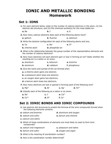 Ionic And Metallic Bonding Test A Answers - bespoke.cityam.com