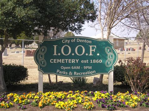 Ioof cemetery denton.  Lattner Foundation.  Denton, Texas aka IOOF Cemetery (Independent...
