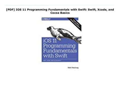 Ios 11 Programming Fundamentals With Swift Swift Xcode And Cocoa Basics