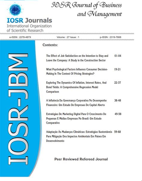 Iosr journal of business and management. .  ...