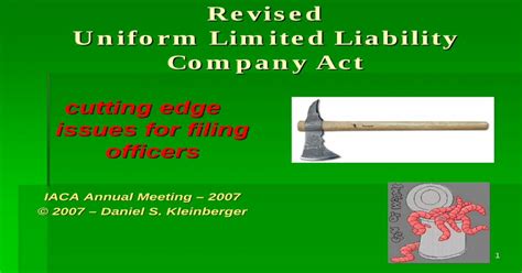 Iowa’s Revised Uniform Limited Liability Company Act