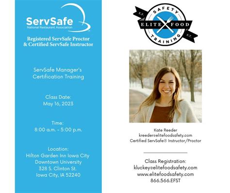 Iowa City ServSafe Managers Certification Training