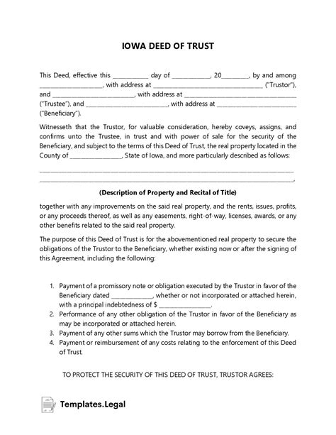 Iowa Deed Forms & Templates (Free) [Word, PDF, ODT]