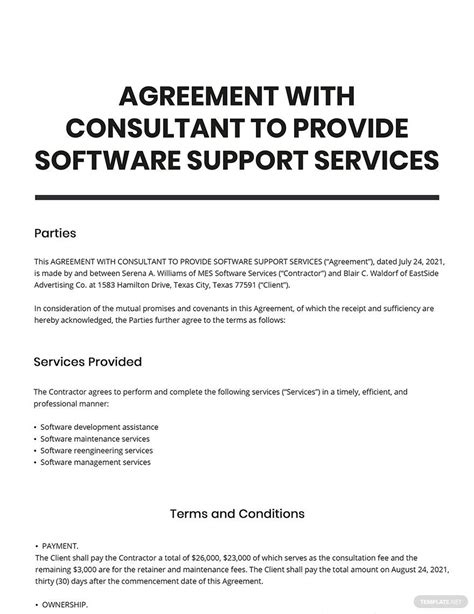 Iowa Software Consulting Agreement Software Consulting Agreement