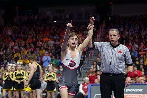 Feb 14, 2024 · Wed, Feb 14, 2024 · 2 min read. Sound the alarm, brackets for the Iowa boys state wrestling tournament have been released. The annual tournament in Wells Fargo Arena is set to begin on Valentine ...