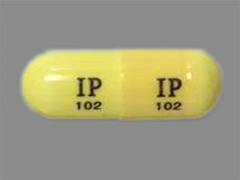 Pill Identifier Search Imprint IP 102 Pill Identifier Search Imprint IP 102 ... CAPSULE YELLOW IP 102. View Drug. AvKARE, Inc. gabapentin 300 MG Oral Capsule. CAPSULE .... 