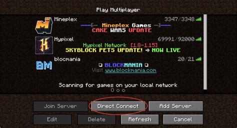 Players can join this server by inputting the IP