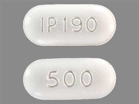 Pill Imprint: IP 190 500 Color: White Shape: Elliptical / Oval. Naproxen G 32 500. Drug: Naproxen Strength: 500 mg Pill Imprint: G 32 500 Color: Orange Shape: Capsule-shape