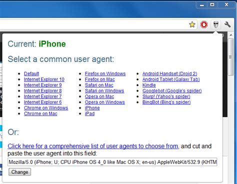 Ipad browser change user agent