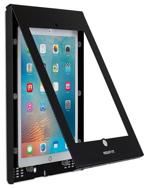 Ipad wall mount. Hub wall mount. From $ 89.95. Easily mount your iPad 10.2″ with the Hub wall mount. Featuring Magnet Lock & VESA Case add ons for additional security and alternate mounting options. This slim and secure iPad holder holds your iPad in place with a magnetic faceplate and includes internal cable management. Choose color. 