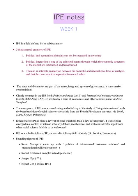 Ipe Notes
