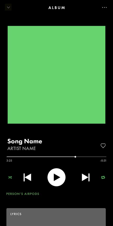 Iphone Spotify Template
