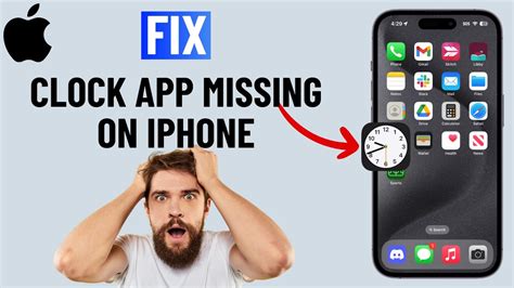 Iphone clock app missing.  Make sure that you use the exact name of the app...