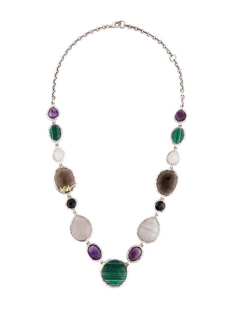 Ippolita Multistone Rock Candy Station Necklace - Black, Sterling ...