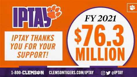 By Phone: To complete your donation over the phone, call our office at 1-800-CLEMSON or 864-656-2115, and an IPTAY representative will be able to assist you. As a reminder, the McCarter Family IPTAY Center is open Monday-Friday 8:00 A.M. - 4:30 P.M. Online: To complete your pledge online, log in to your online account by clicking here.