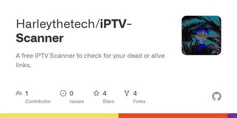 Iptv scanner github. , 404, 401 errors) in dead_streams. g.  Features &para...