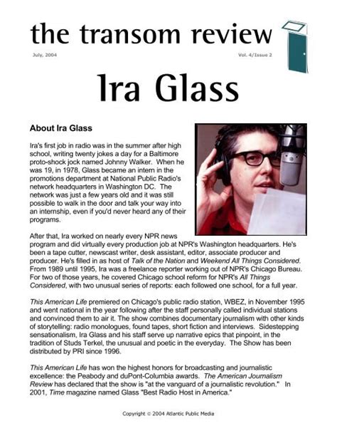 Ira Glass - Transom