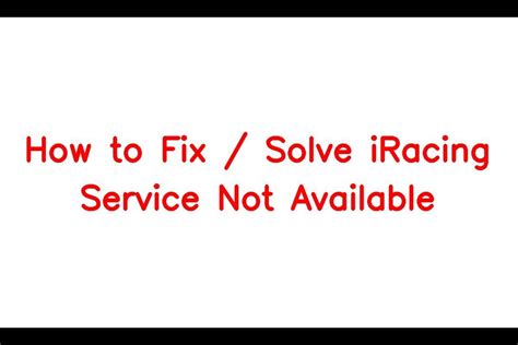 Iracing service not available. So I just got IRacing, and I downloaded it, signed in, etc. The Helper service is running … 