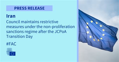 Iran: Council maintains restrictive measures under the non-proliferation sanctions regime after the JCPoA Transition Day