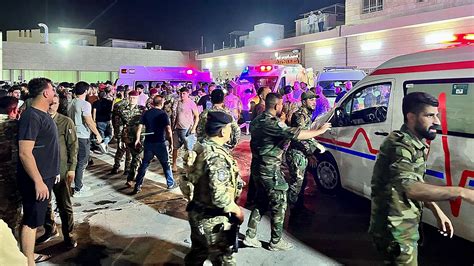 Iraq’s Health Ministry says at least 100 people killed, 150 hurt in a fire at a wedding in its northern Nineveh province