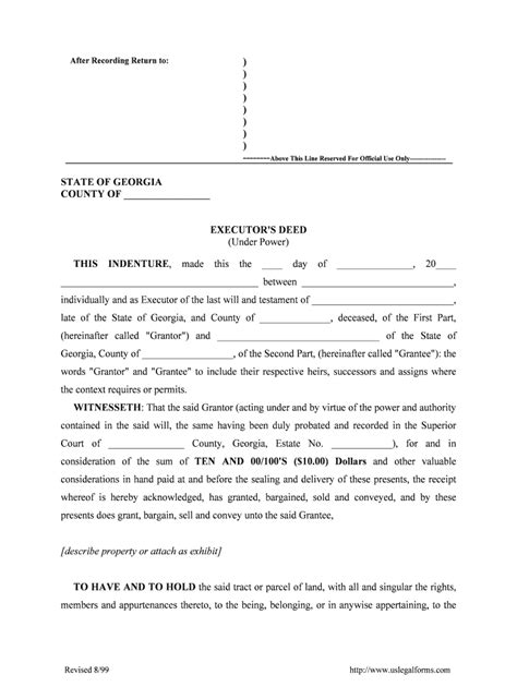 Iredell County Beneficiary and Executor Deed Form