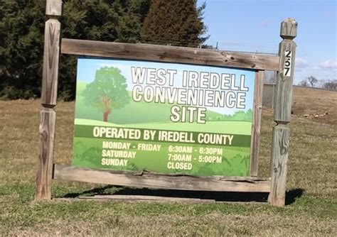 Iredell solid waste facility. Iredell County Solid Waste Harmony - 866 W. Memorial Hwy, Harmony, NC 28634 Central - 3918 Wilkesboro Hwy 115 North, Statesville, NC 28625 West - 257 Watermelon Road, Statesville, NC 28625 CONVENIENCE SITES ... Iredell County Solid Waste Facility Author: Susan Cornell 