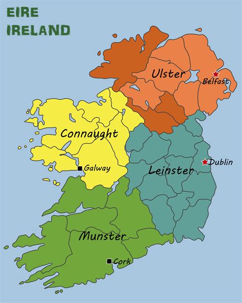 Ireland Provinces Map