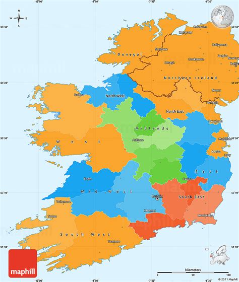 Ireland Simple Maps - maphill.com