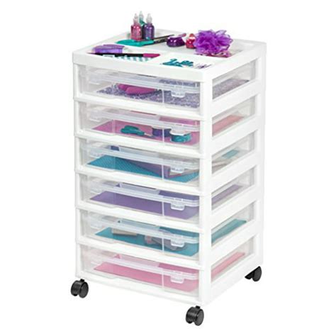 Iris Usa 6 Drawers Scrapbook Cart With Organizer Top : …