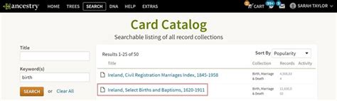 Irish Records Extraction Database - Ancestry