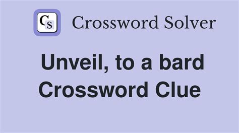 Irish bard - 1 answer Crossword Clues