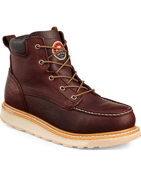 Irish setter boots by red wing shoes. Feb 22, 2024 · 5) Red Wing’s Leather Is Higher Quality. The leather is of higher quality in Red Wing Heritage boots. The Irish Setter’s is embossed with a fake “skin” pattern, whereas the 875’s leather is thicker, tougher, and looks better with time. 