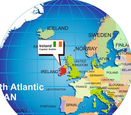 Irlanda nerede dünya haritası