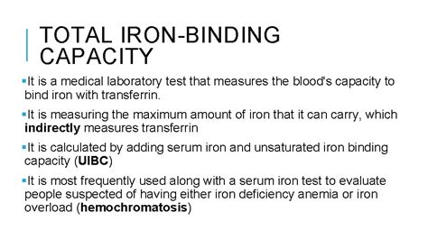 Iron and Total Iron-Binding Capacity - Health …