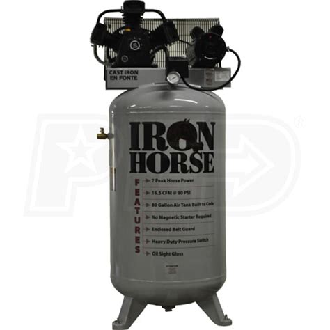 Ironhorse Iron Horse IHHP1065L 6.5-Gallon Portable Electric Air Compressor, 125 PSI Max Recommendations PORTER-CABLE Air Compressor, 6-Gallon, Pancake, Oil-Free (C2002-ECOM). 
