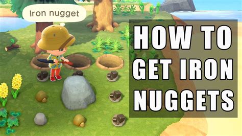 Iron nuggets animal crossing. By digging at least 3 holes behind themselves before hitting the rock the first time, as seen in the above picture, they will have created a wall that prevents them from moving backward, thus ... 