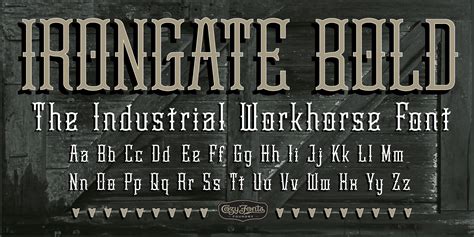 Irongate Font Fontspring