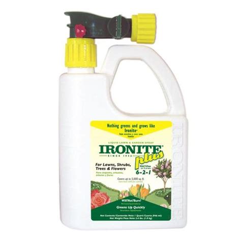 Ironite fertilizer. Get free shipping on qualified Ironite products or Buy Online Pick Up in Store today. ... 15 lb. 5,000 sq. ft. Dry Lawn and Garden Fertilizer 1-0-0. Add to Cart. Compare $ 18. 97 (455) Model# 100525937. Ironite. Plus 32 oz. Liquid Lawn and Garden Fertilizer. Shop this Collection. Add to Cart. Compare $ 18. 97 