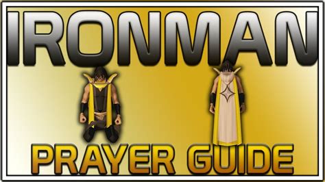 Ironman prayer training rs3. 1. cumulonimbus_sailor •. Hardcore Ironman. • 3 yr. ago. make sure you do the waterfall quest for the xp rewards. at your level i was killing ghouls north of canifis lodestone with attack pots and protect from melee while recharging prayer at the monthly dnd statute. really important to use aoe abilities like cleave and smash when you ... 