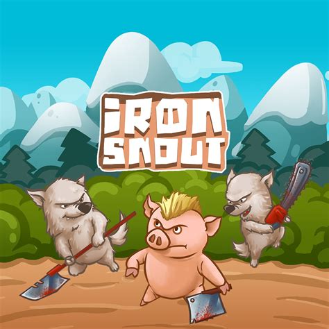 Irons nout. Description. In the online fighting game Iron Snout, which was developed by SnoutUp, you take on the role of a pig and battle wolves. You can navigate waves of wolves and other nasty people by punching, kicking, and flipping. Use the arrow keys to avoid axes and other flying objects. Play Iron Snout to warn the wolves away from pigs. 