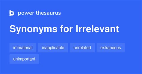 Irrelevant Synonyms Collins English Thesaurus