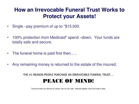 Irrevocable Funeral Trusts & Medicaid: When Not to Use One