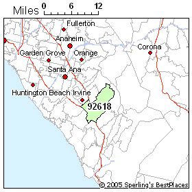Irvine California Zip Code Map California Map San Francisco